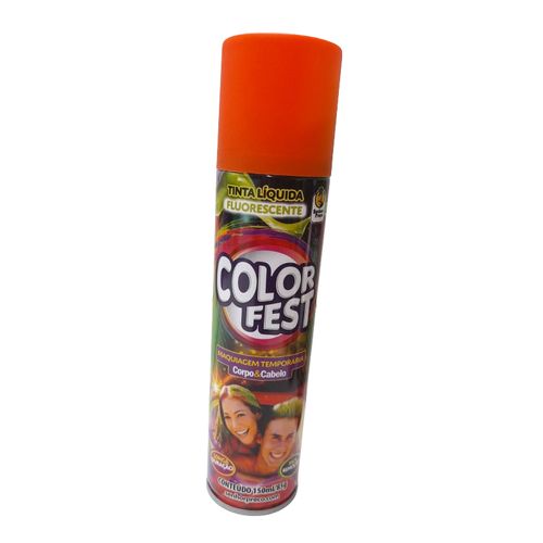 Tinta p/corpo&cabelo fluorescente laranja 150ml - Color Fest