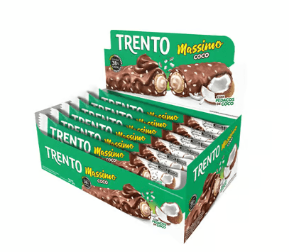 Chocolate Coco caixa com 15 unidades de 25g - Trento Massimo