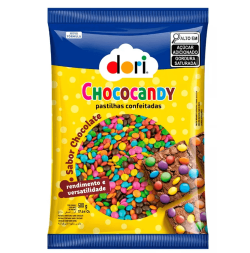 Confeito de Chocolate Colorido 500g - Chococandy