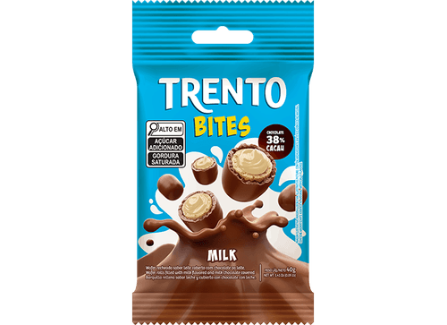 Chocolate sabor Milk com 40g - Trento Bites