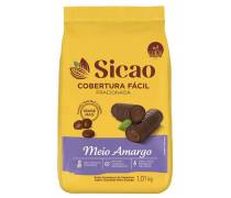 Cobertura Fácil Fracionada Meio Amargo com 1,01Kg - Sicao