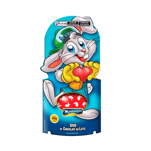 Ovo de Páscoa Coelhinho e Coelhinha ao leite com 40g - Montevérgine