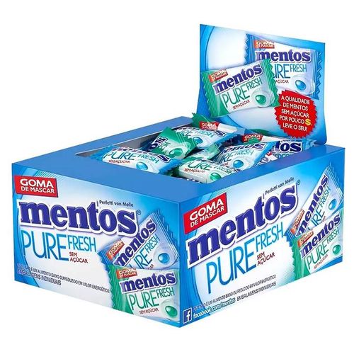 Chicletes Pure Fresh sortido com 60 unidades - Mentos