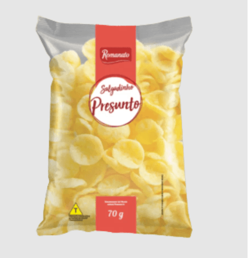 Salgadinho de milho sabor Presunto com 70g - Romanato