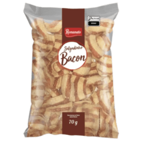 Salgadinho de milho sabor bacon com 70g - Romanato