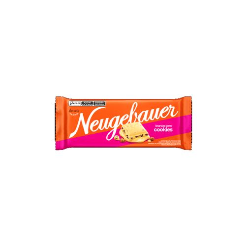 Barra de chocolate sabor branco com cookies com 80g - Neugebauer