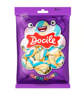 Maxmallows twist color baunilha com 250g - Docile