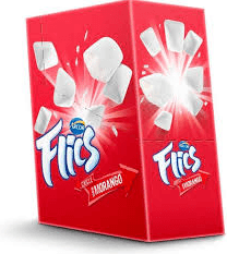 Goma de mascar sabor Morango 208g - Flic's