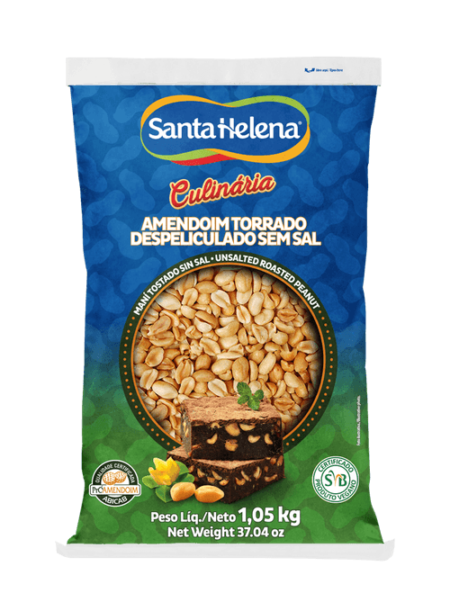 Amendoim torrado despeliculado sem sal com 1,01kg - Santa Helena