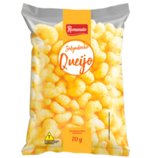 Salgadinho de milho sabor Queijo com 70g - Romanato