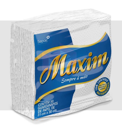 Guardanapo de papel de 31cm x 30cm com 50 unidades - Maxim