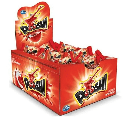 Chiclete sabor Morango caixa com 200g - Poosh
