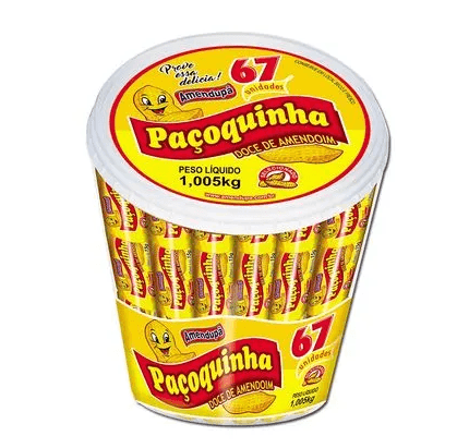 Paçoca Rolha Embrulhada com 1,05Kg - Amendupã