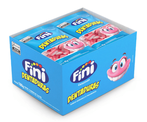 Dentaduras caixa com 12 unidades de 15g - Fini
