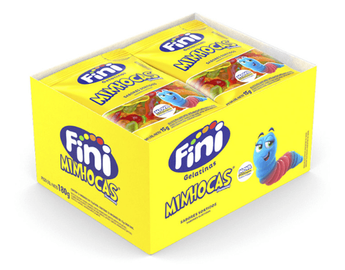 Minhocas Brilho caixa com 12 unidades de 15g - Fini