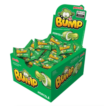 Chicletes sabor Hortelã caixa com 140g - Bump
