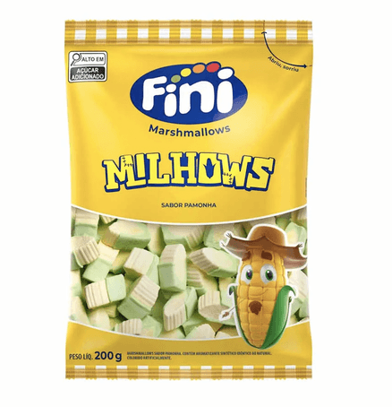 Marshmallow sabor Pamonha pacote com 200g - Fini