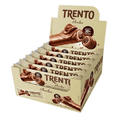 Chocolate sabor Avelã caixa com 16 unidades de 29g - Trento