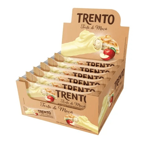 Chocolate sabor Torta de Maça caixa com 16 unidades de 29g - Trento