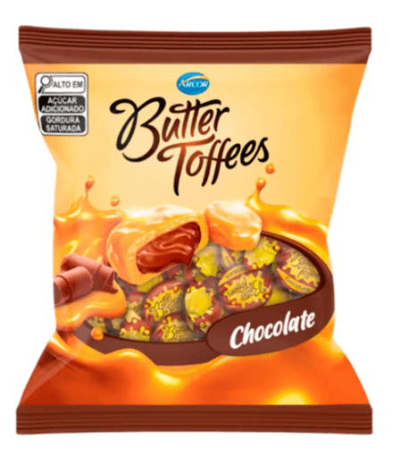 Bala sabor Chocolate Pacote com 500g - Butter Toffees