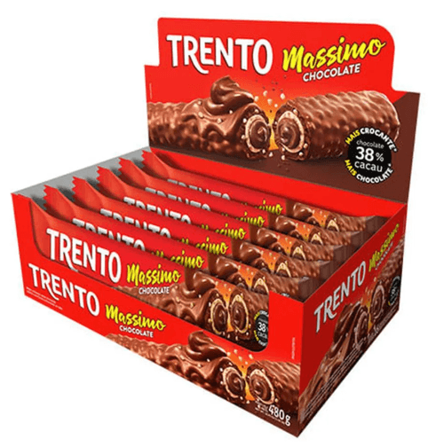 Chocolate ao leite  caixa com 15 unidades de 25g - Trento Massimo