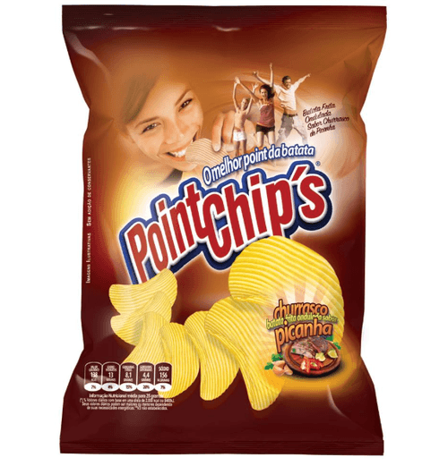 Batata Ondulada sabor Churrasco com 500g - Point Chips Super
