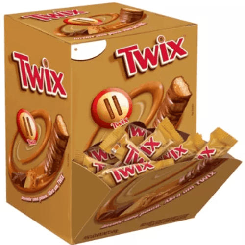 Chocolate ao leite com recheio de caramelo caixa com 450g - Twix
