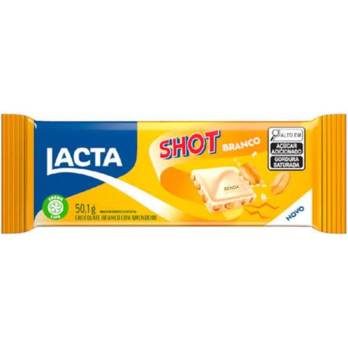 Barra de chocolate branco com amendoim com 50,1g - Shot