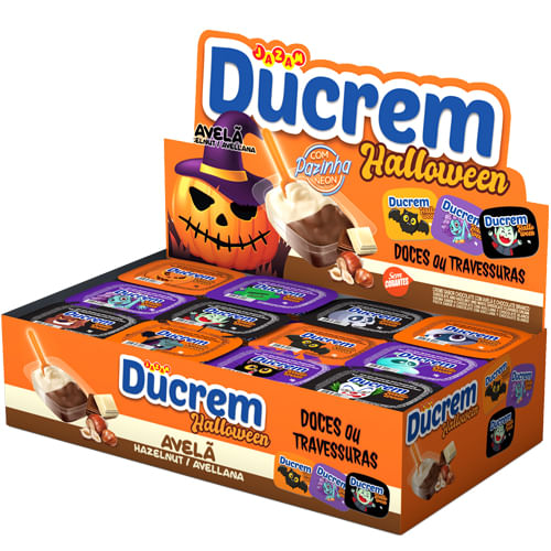 Creme sabor chocolate + dip coloreti caixa com 18 unidades - Ducrem Jazam