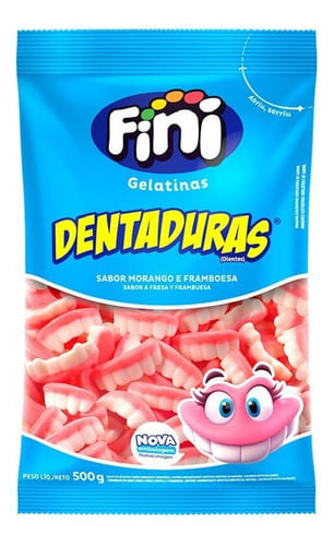 Bala Gelatina Dentaduras com 500g - Fini