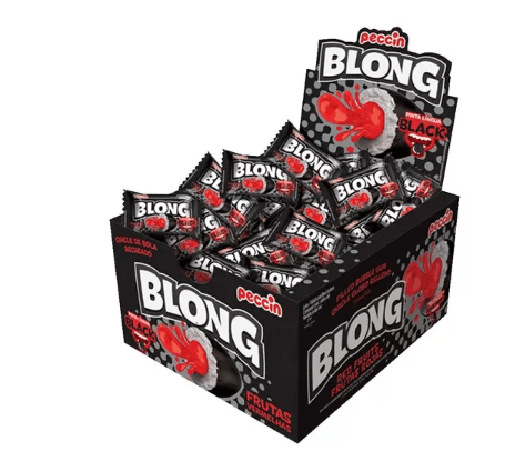 Chiclete sabor Black Frutas Vermelhas caixa de embarque com 24 caixinhas com 200g - Blong