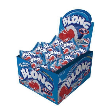 Chiclete sabor Blue Framboesa caixa de embarque com 24 caixinhas 200g - Blong