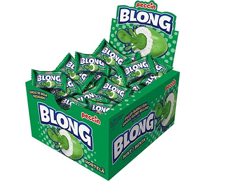 Chiclete sabor Hortelã caixa de embarque com 24 caixinhas com 200g - Blong