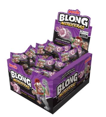 Chiclete sabor Nitroferas Paralisante caixa de embarque com 24 caixinhas com 200g - Blong