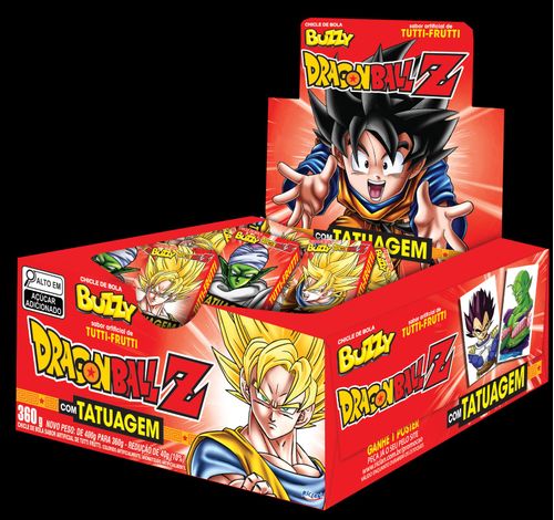 Chiclete Buzzy Dragão Ballz sabor tutti-frutti com 360g- Riclan