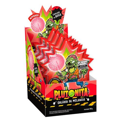 Pirulito Explosivo Galáxia da Melancia caixa com 165g - Plutonita