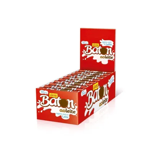 Chocolate ao Leite caixa com 30 unidades de 16g - Baton