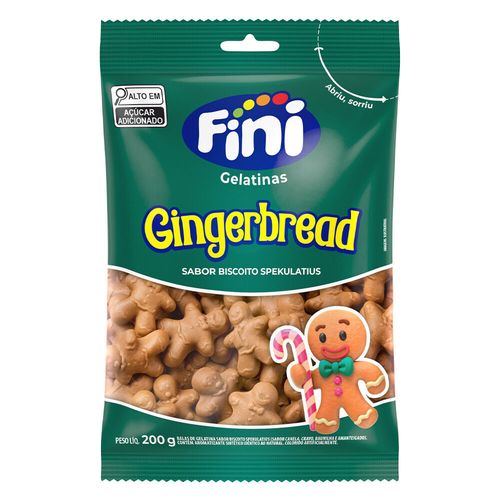 Bala de Gelatina Gingerbread 200g - Fini
