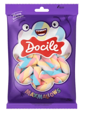 Maxmallows tubo torção 1 baunilha com 220g - Docile