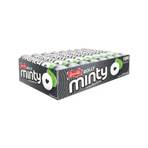 Pastilha Rolly Minty sabor extra forte caixa com 12 unidades de 29g - Docile
