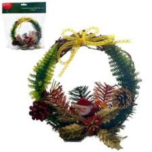 Guirlanda Sisal Papai Noel/Pinhas 19cm 1 unidade - Sweet Sakura