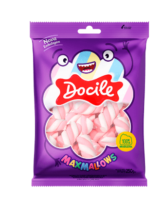 Maxmallows rosa com 220g - Docile
