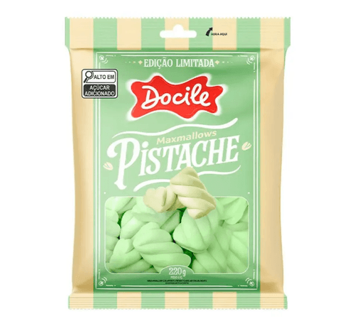 Maxmallows tubo Pistache com 220g - Docile