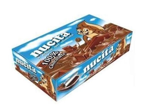 Creme sabor chocolate e sabor artificial de Avelãs com 48 unidades de 10g cada - Nucita