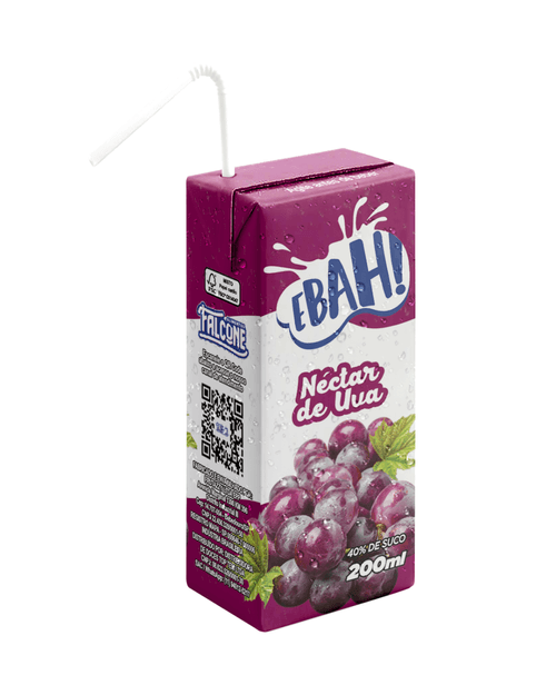 Refresco saborizado com fruta adoçado sabor uva caixa de embarque com 27 unidades com 200ml cada - Ebah!