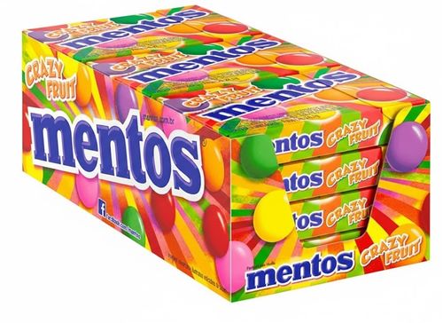 Bala Slim Box Sabor Fruit Mix caixa  com 12 unidades de 24,1g - Mentos