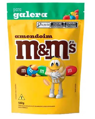 Confeito sabor Amendoim Pacote com 132g - M&M