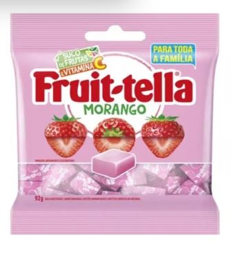 Bala Mastigável sabor Morango com 92g - Fruit-tella