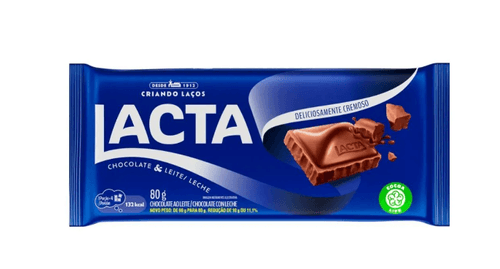 Barra de chocolate ao Leite  com 80g - Lacta