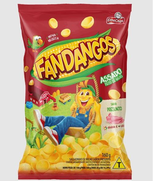 Salgadinho sabor Presunto Pacote com 160g - Fandangos